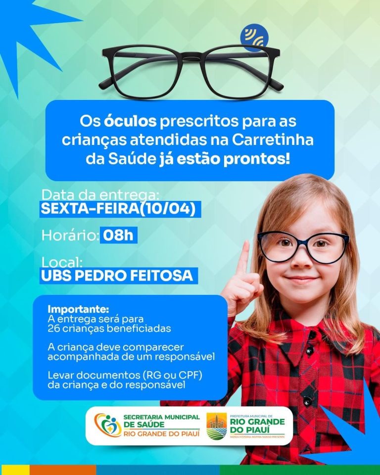 Os óculos prescritos para as crianças atendidas na Carretinha da Saúde já estão prontos! 👓✨